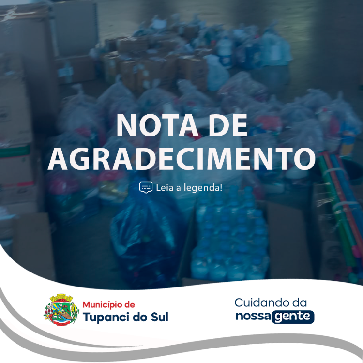 NOTA DE AGRADECIMENTO