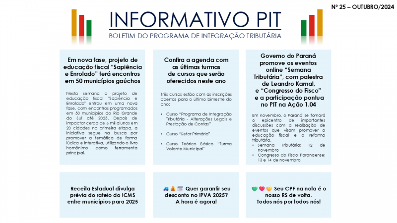 Informativo PIT nº 25 - Outubro/2024
